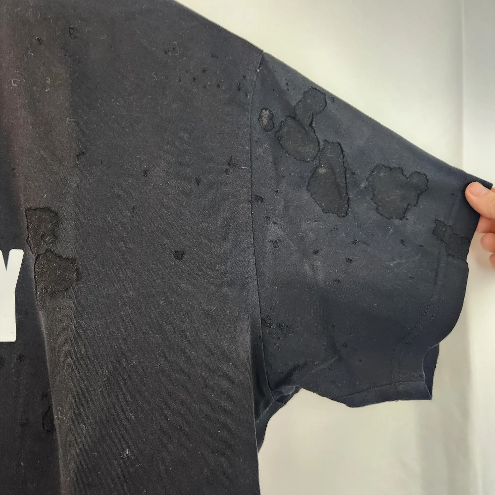 Givenchy black logo Distressed tshirt size L in EUC - Picture 3 of 11